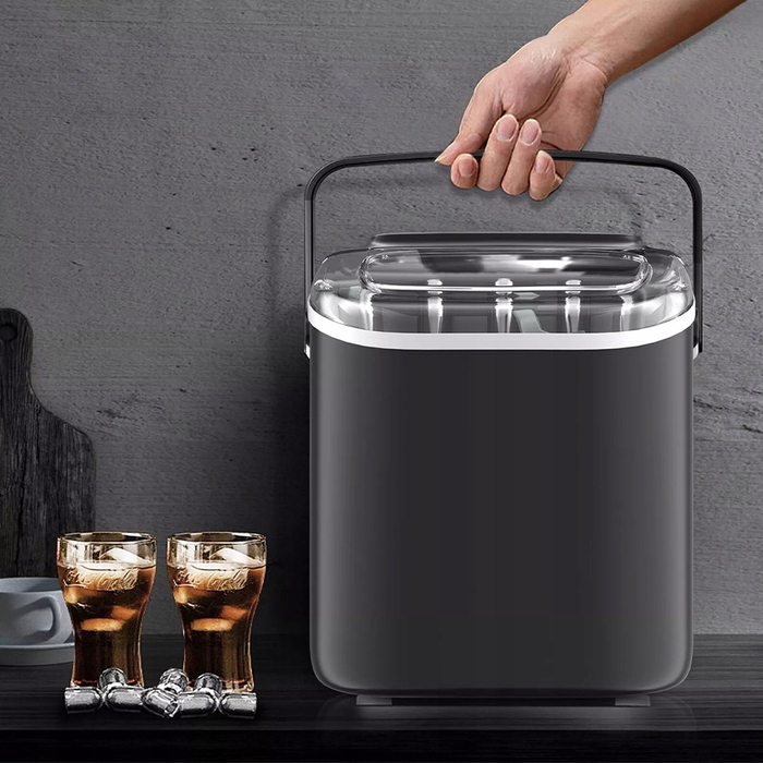 Льодогенератор Ice Cube Maker, чорний, 12 кг/24 год, з автоматичним вимкненням