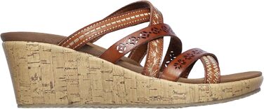 Сандалі жіночі Skechers Beverlee-Tiger Posse на танкетці, 40 EU, Duraleather бежеві