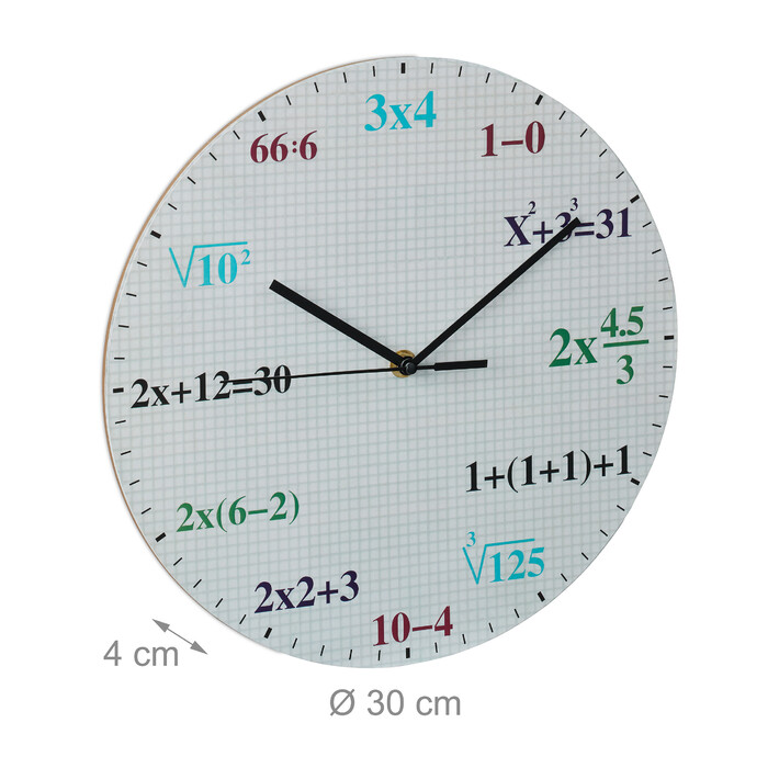 Relaxdays Wall Clock with Mathematical Formulas