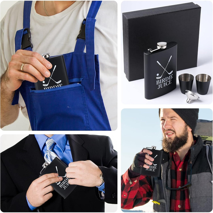 Фляга з нержавіючої сталі 8oz (240мл) з подарунковим набором: 2 склянки та воронка. Фляга для віскі, вина, горілки. Зручна для транспортування алкоголю.