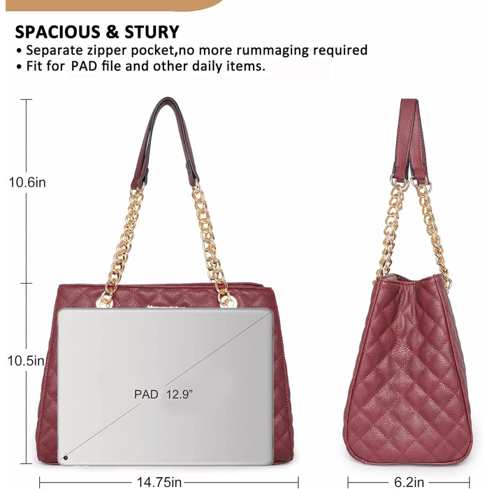 Сумка жіноча Montana West середнього розміру на ланцюжку, Hobo, червоний 040cranberry