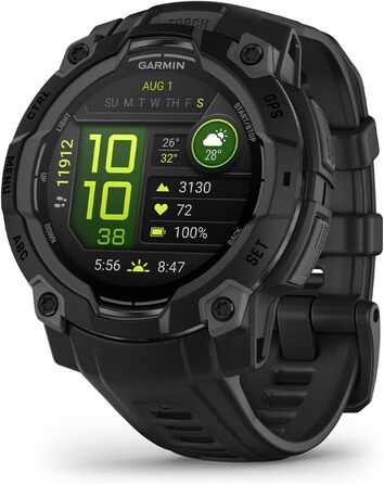 Розумний годинник Garmin Instinct 3 45mm AMOLED – GPS, Multisport, Health Coach, 18 днів роботи, 80+ спортивні функції