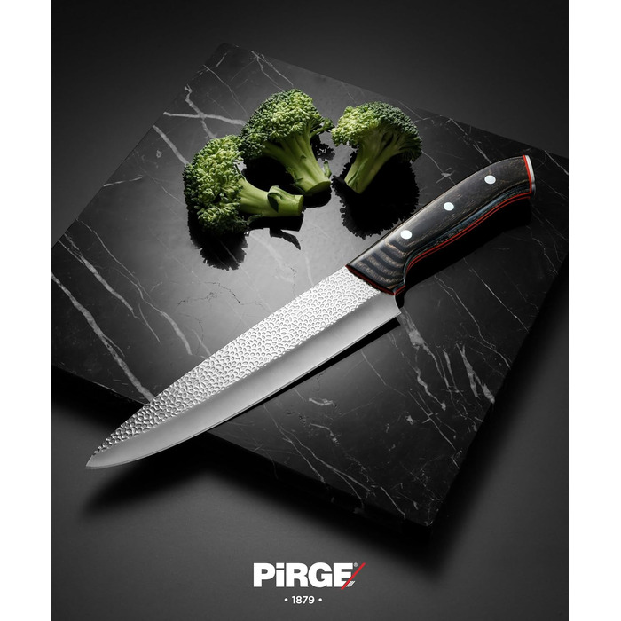 Ніж кухарський Pirge 21 см з нержавіючої сталі DIN 1.4116, Full Tang, ручка з композитного дерева, 56 HRC