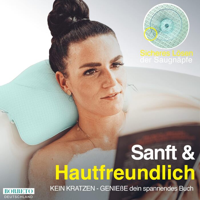 RELAXATION SET Serenity 2in1 - relieves the spine for 100% RELAXATION - exclusive, gentle & sustainable brand fabric - bathtub cushion + back roller