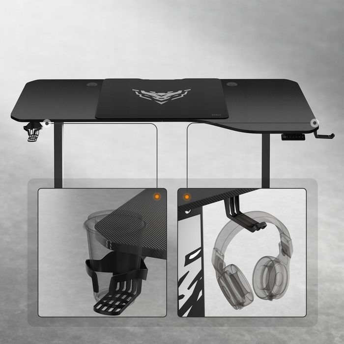 Ігровий стіл Diablo Chairs X-TENSIO 1600, чорний