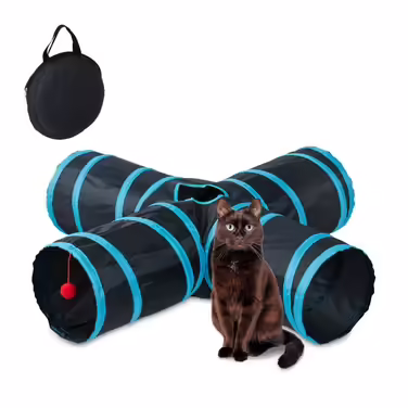 Relaxdays Collapsible Cat Tunnel - 4 Ways