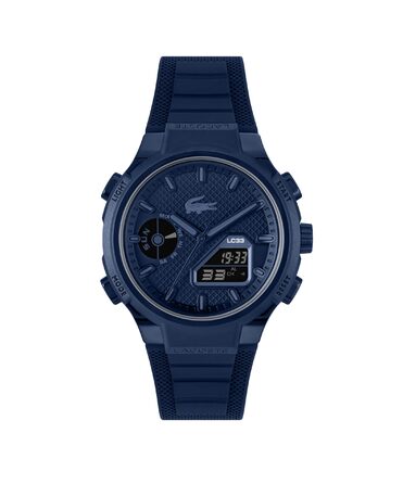 Годинник Lacoste LC33 чоловічий/жіночий з кварцовим механізмом, силіконовий ремінець, аналогово-цифровий дисплей, блакитний колір