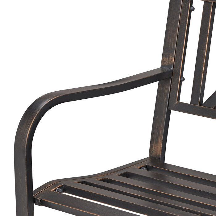 Relaxdays Metal Garden Bench