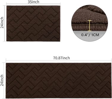 Килимок для входу Hicorfe, 50.8 x 80 см, поглинаючий, стійкий до бруду, не линяє, з неслизьким дном, антрацит