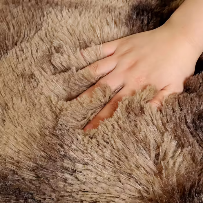 ROHATIM High-Pile Carpet Living Room Super Soft Shaggy Rug Fluffy, Soft Area Rug Bedroom Carpets Super Soft Fluffy Kids Rug (Blue, 80 x 150 cm) Blue 80 x 150 cm