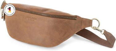 Чоловіча/Жіноча сумка через плече Berliner Bags Preiu Bauchtasche, сумка на пояс, шкіряна, кросбоді, для чоловіків та жінок (Camel, XL)