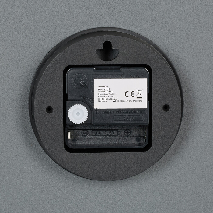 Relaxdays Gray Wall Clock