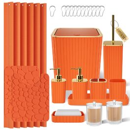 розмір: набір для ванної кімнати + штора для душу + килимки для ванної