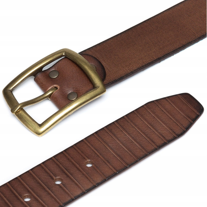 Чоловічий шкіряний ремінь Mustang BELT, класичний, коричневий, 110 см
