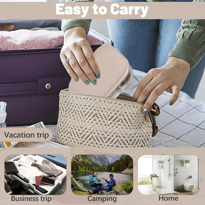 Водонепроникний контейнер для мила з 2 мішечками для мила, велика мильниця з кришкою для подорожей, ванної кімнати, душу, кемпінгу