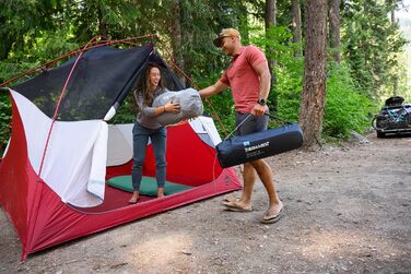 Therm-a-Rest Basecamp: самонадувна туристична каремат, WingLock, 183x51 см, блакитний (X-Large)