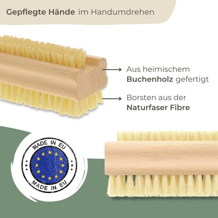HOFMEISTER® Bath Brush with soft natural bristles, made of pear wood, 44 cm length, Made in Germany (Set, 1)