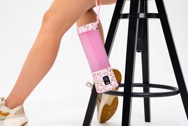 Портативний стакановий блендер BlendyGo 3, міксер 250 Вт, рожевий (ідеальний подарунок)