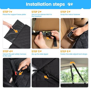 Водонепроникний захист для заднього сидіння авто: килимок для собак з боковими бар'єрами та віконцем, універсальний, анти-царапин, захист сидіння