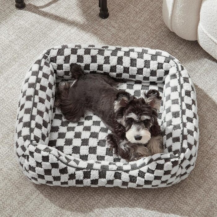 FURTIME Dog Bed - Large Dogs, Non-Slip Dog Beds, Washable Dog Basket, Anti-Anxiety Plush Dog Bed, Suitable for Large Labrador Retrievers, German Shepherds, 89×63×23 cm