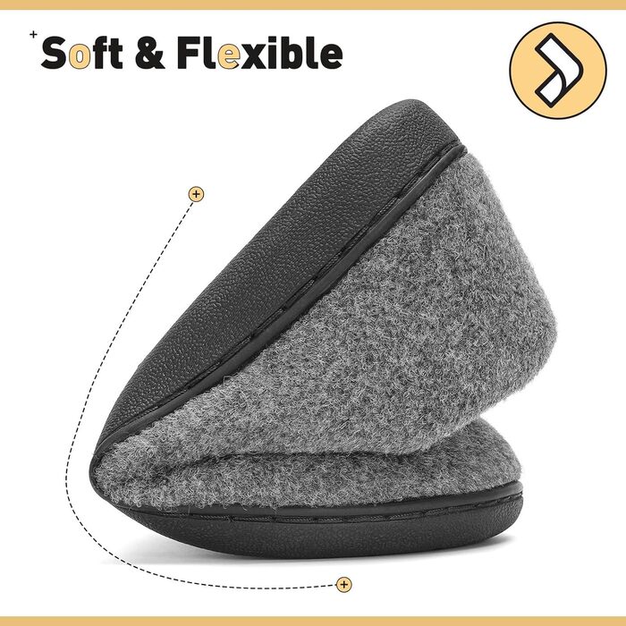 Тапочки халатні Mishansha зимові, теплий memory foam, підошва з твердим протектором, розмір 36-47, білий (сірий, 40/41 EU)