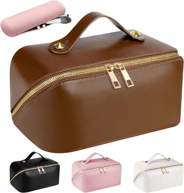 Косметичка для подорожей жіноча, велика, з PU шкіри, органайзер для макіяжу та косметики, beauty case для подорожей