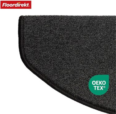 Casa Pura килимок на сходи 15 шт. в наборі, 11 кольорів, міцне кріплення, стабільна кутова рейка (антрацит)