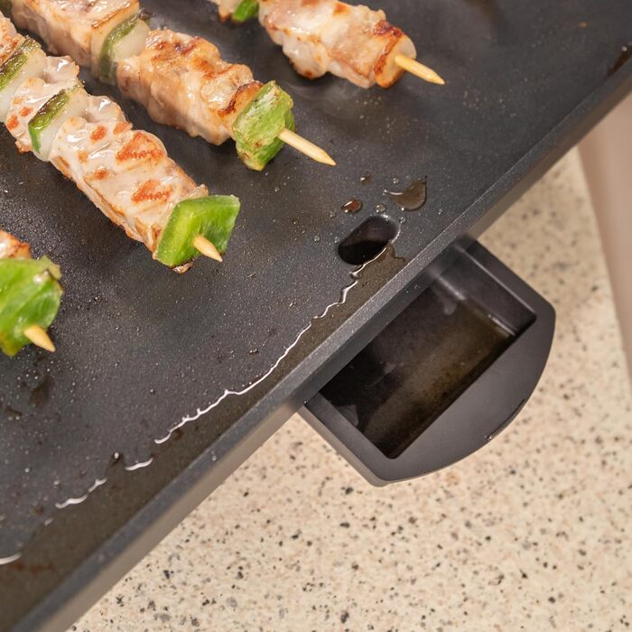 Cecotec Electric Grill Plate with Detachable Magnetic Parts - 1800W, 2600W, Aluminum with Teflon Coating, Non-Stick, Dishwasher Safe, Adjustable Thermostat, Large Cooking Surface