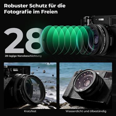 UV-фільтр K&F Concept для Fujifilm X100 (X100F/X100S/X100T/X100V/X100VI) - Чорний