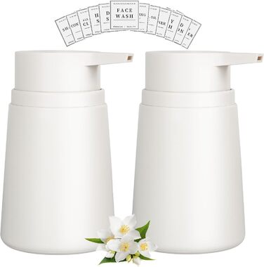 Дозатор мила з пластику, 2 шт. - дозатор мила з помпою для ванної, кухні, мийної кімнати (білий)