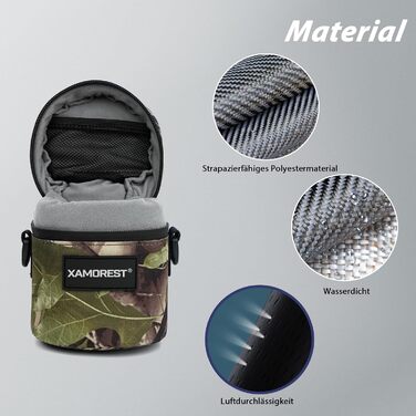 Чохол для об'єктива камери, нейлон, оливковий (XL 10.5x18.5 см, M 8.5x9.5 см)