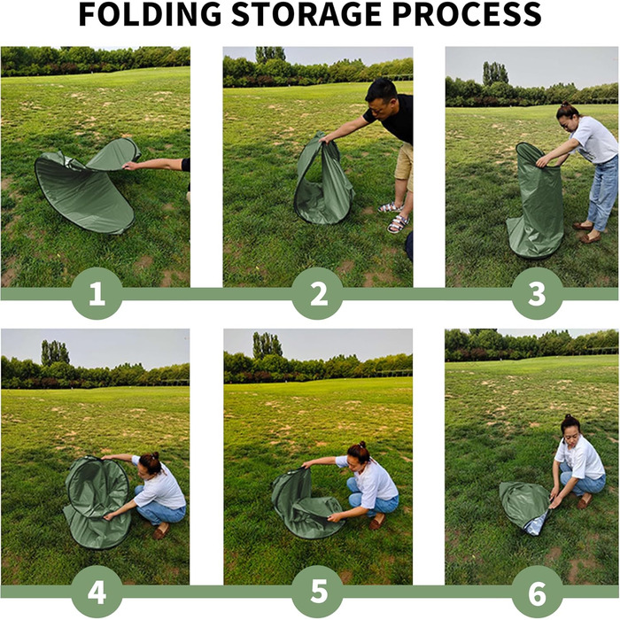 Pop-Up Shower Tent - Portable Changing Room for Beach, Camping, Hiking & Outdoor Activities (150x150x190cm, Green)