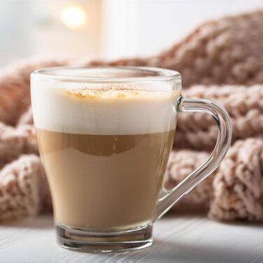 Набір кавових чашок KROSNO 1992 (6 шт, 200 мл) з ручкою - чайні, для кави та чаю, миючі в посудомийній машині