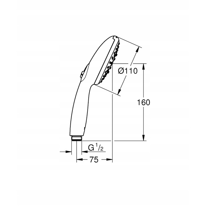 Душова лійка Grohe Tempesta 110, 3 режими розпилення, 28419003