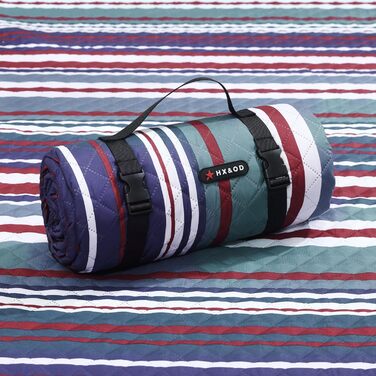 Килимок для пікніка HX&OD великого розміру (203x152 см), водонепроникний, 3-шаровий, для кемпінгу, подорожей, парків, концертів, червоний