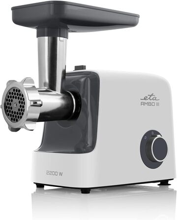 М'ясорубка електрична Ambo 3I 2200 Вт: подрібнення м'яса, приготування ковбас, нарізка овочів, насадка для кеббе