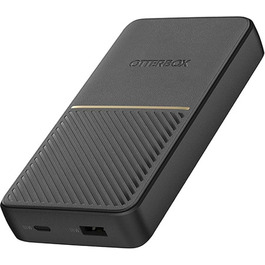 Power Bank OtterBox Robustes 15000 mAh з USB-A та USB-C, 18W, Швидка зарядка, Чорний