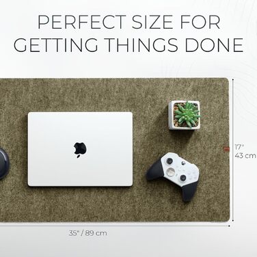 Підкладка на стіл повстяна з мохом (декоративний мох) – захист від подряпин, офісний декор