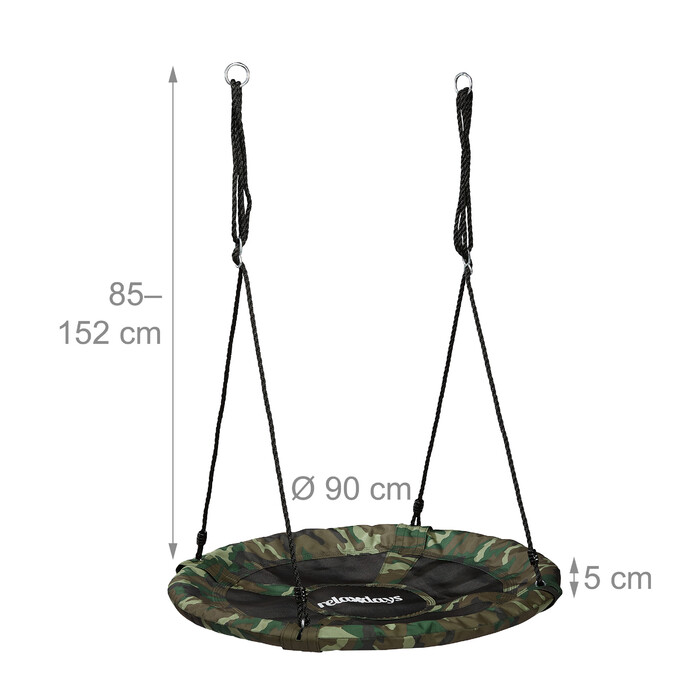 Relaxdays Camouflage Bird Nest Swing