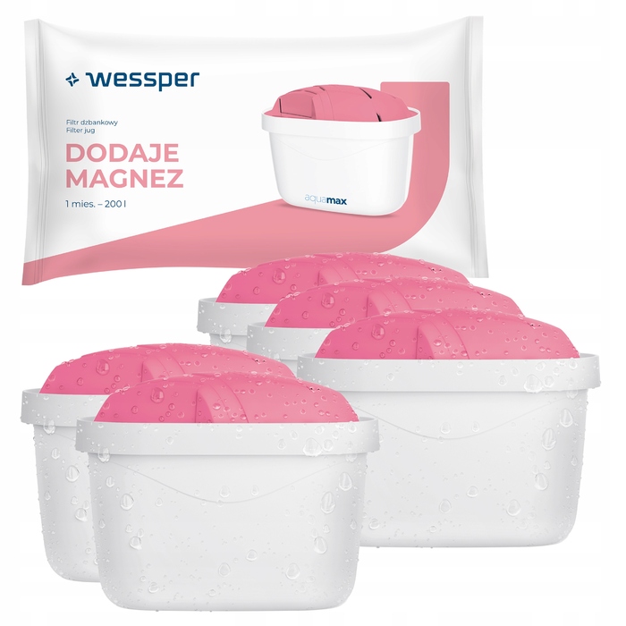 Магнієвий фільтр для води Wessper AquaMax MG+ для фільтра-кувшина, 5 шт.