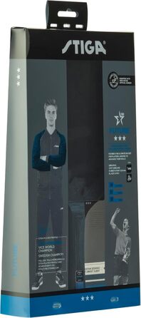 Набір для пінг-понгу STIGA Future для атакувальних гравців - 3 зірки - 5-шарове дерево, сертифіковані накладки STAR 3, технологія WRB - контроль, обертання та швидкість для точної гри