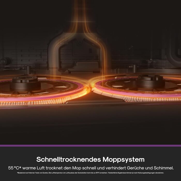 Робот-пилосос Eureka J15 Evo Ultra з функцією миття підлоги, самостійне очищення, прання та сушка, потужність 5000Pa, обертова функція миття, Dual-LiDAR навігація, 3D уникнення перешкод (чорний)