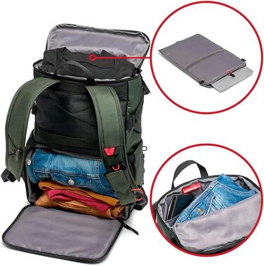 Рюкзак для фототехніки Manfrotto Street Slim Green - для DSLR та Mirrorless, з відділенням для ноутбука