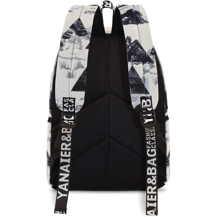 Шкільний рюкзак для дівчаток та хлопців: модний, водонепроникний, з відділенням для ноутбука (Сірий Гора)