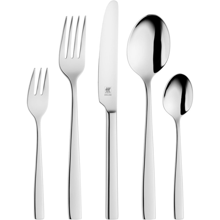 Столовий набір Zwilling Roseland 60 предметів для 12 осіб, нержавіюча сталь 18/10, полірований, сріблястий, екологічна упаковка