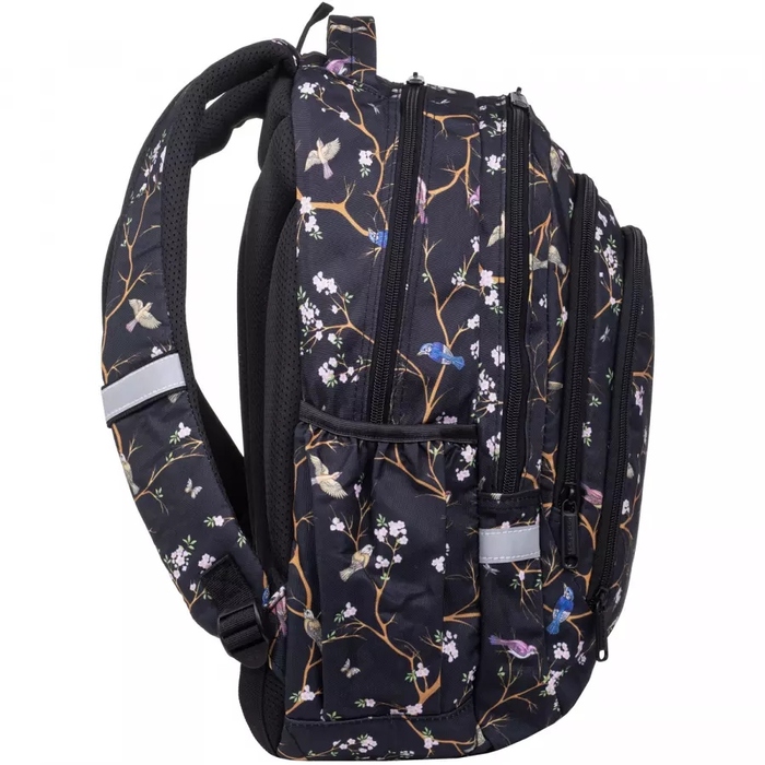 Підлітковий шкільний рюкзак CoolPack Drafter 28 л Vilnius, чорний у квітку