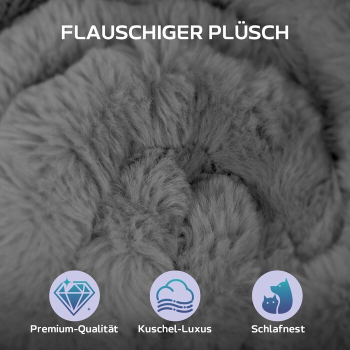 М'який килимок для собак Mora Pets: неслизький, для маленьких, середніх та великих собак, 76 x 48 см (XL: 107x71 см, темно-сірий)