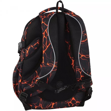 Багатовідсінковий шкільний рюкзак CoolPack, чорний, червоний, помаранчевий, 29 л