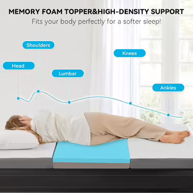 Autsel Folding Mattress 140x200x10cm 3-Piece Folding Mattress Camping Mattress Guest Bed Floor Mattress Guest Mattress Field Bed Folding Bed (90x190x15cm)