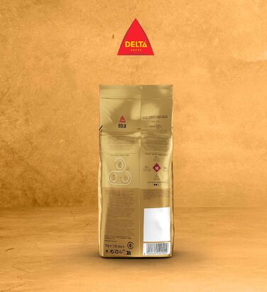 Кава в зернах Delta Cafés Gold Arabica, інтенсивність 12, аромат меду та стиглих фруктів, 1 кг (набір 2 упаковки)